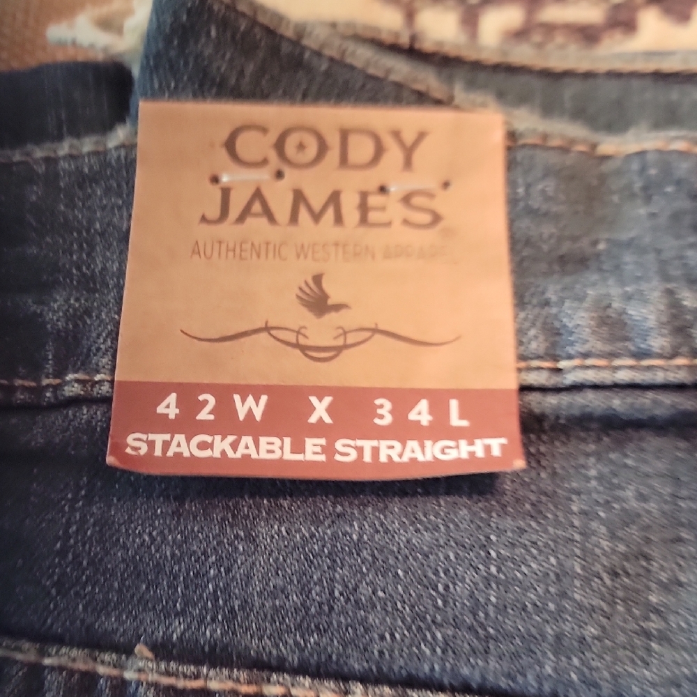 Blue Straight Jeans Stackable Style - image 1